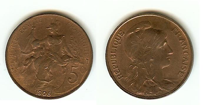 5 centimes Daniel-Dupuis 1905 SPL